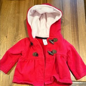 Carter's Bright Red Kids Coat with Toggle Details